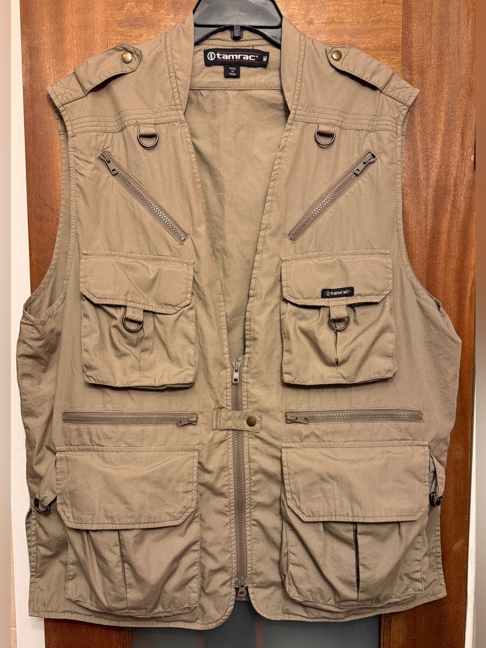 Tamrac 153 World Correspondent Photography Vest Khaki Medium Vtg Multi Pocket